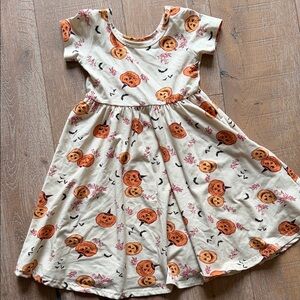 Kids Pumpkin Print Costume Dress
